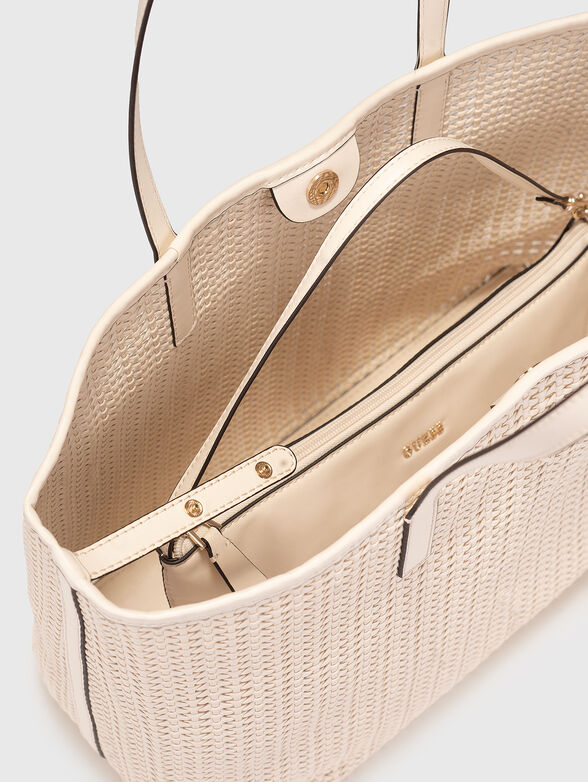 BRIGITTA perforated shopper bag - 6
