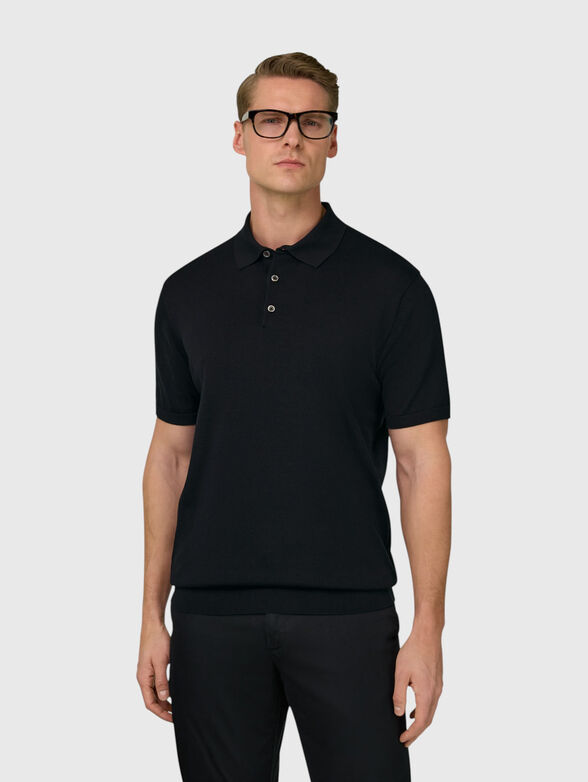 Black polo-shirt - 1