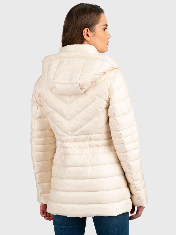 Hooded jacket in ecru color - 3