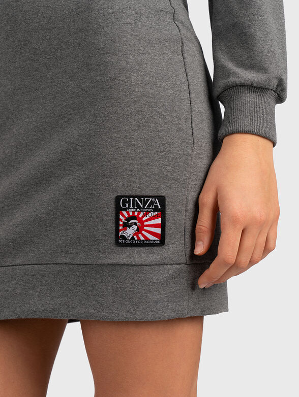 Cotton dress with a hood - 4