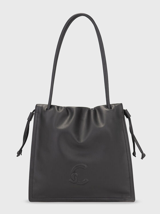 Кожена чанта с акцентно лого - 1