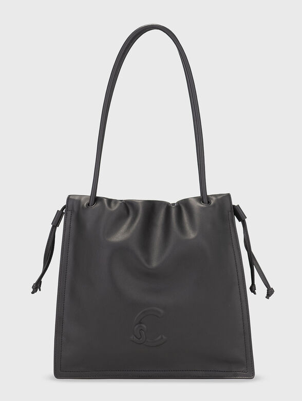 Leather bag with accent logo - 1