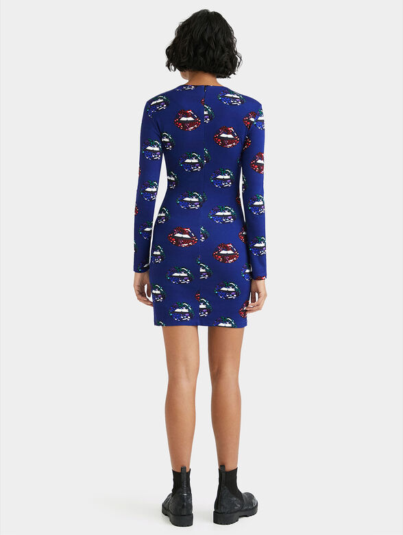 Purple dress with print - 3
