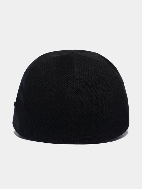 Black baseball cap with colorful print - 4