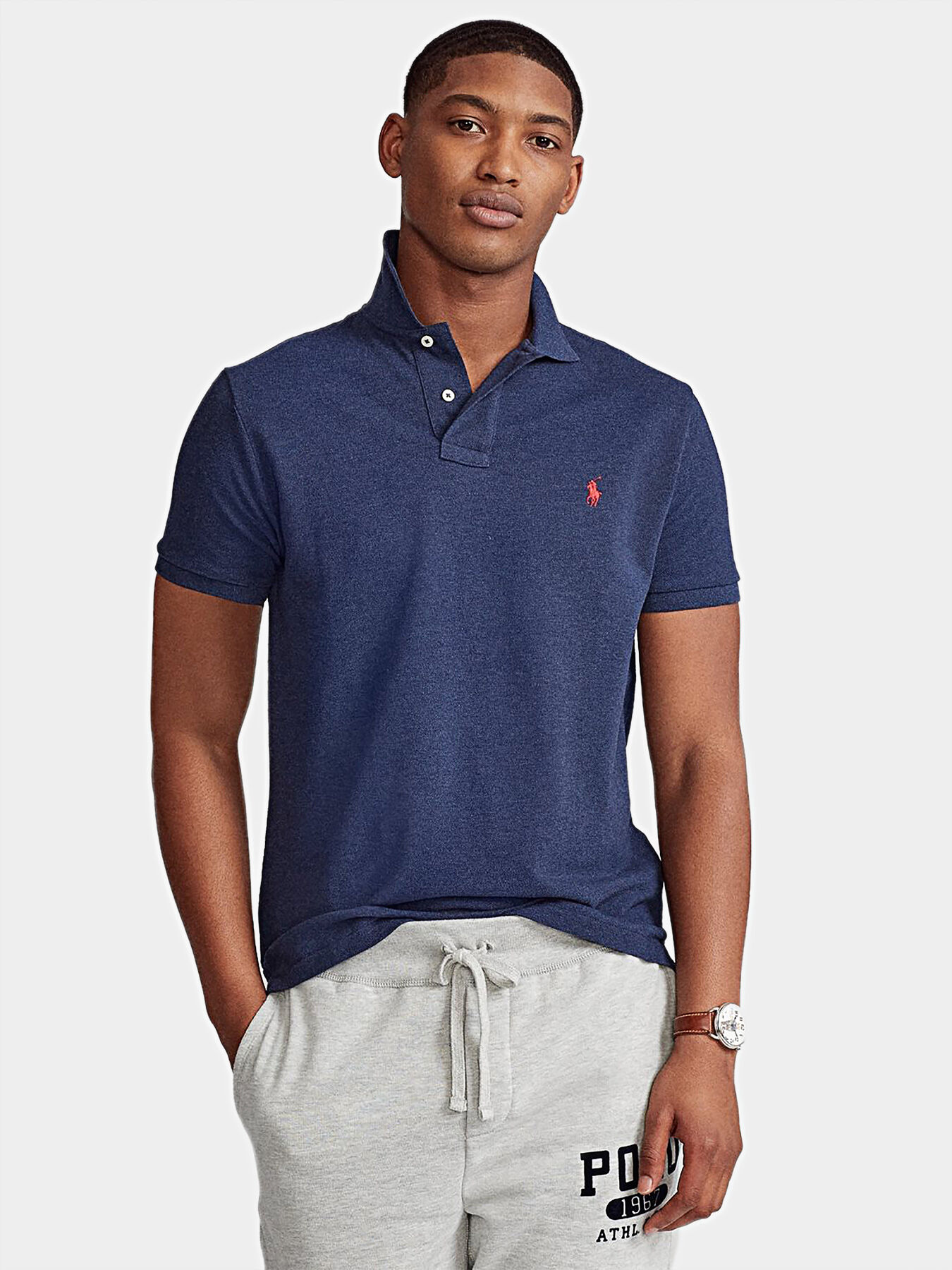 Cotton polo with embroideries store
