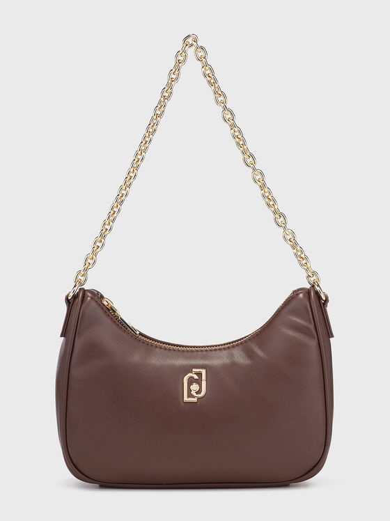 Кросбоди чанта със златисти детайли и лого - 1