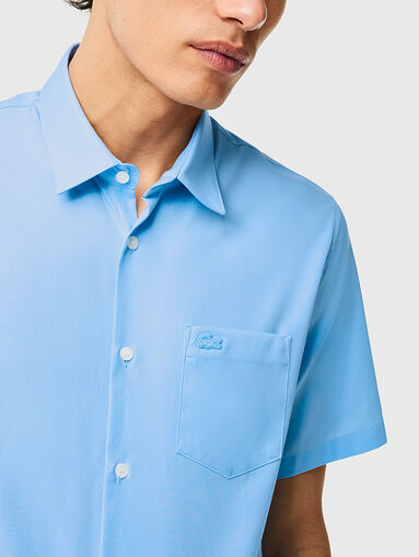 Short sleeve shirt in blue  - 5
