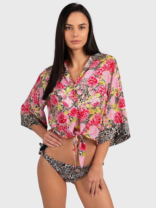 Shirt with floral motifs