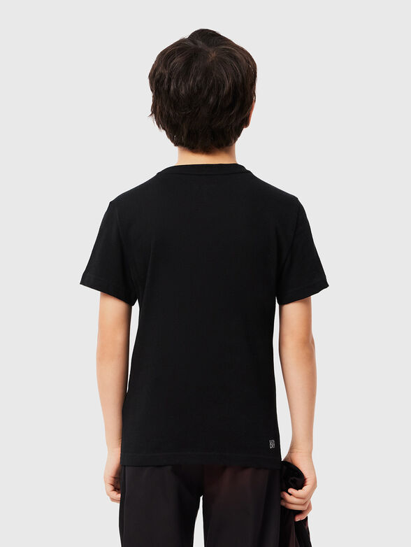 Black T-shirt with contrast print - 3