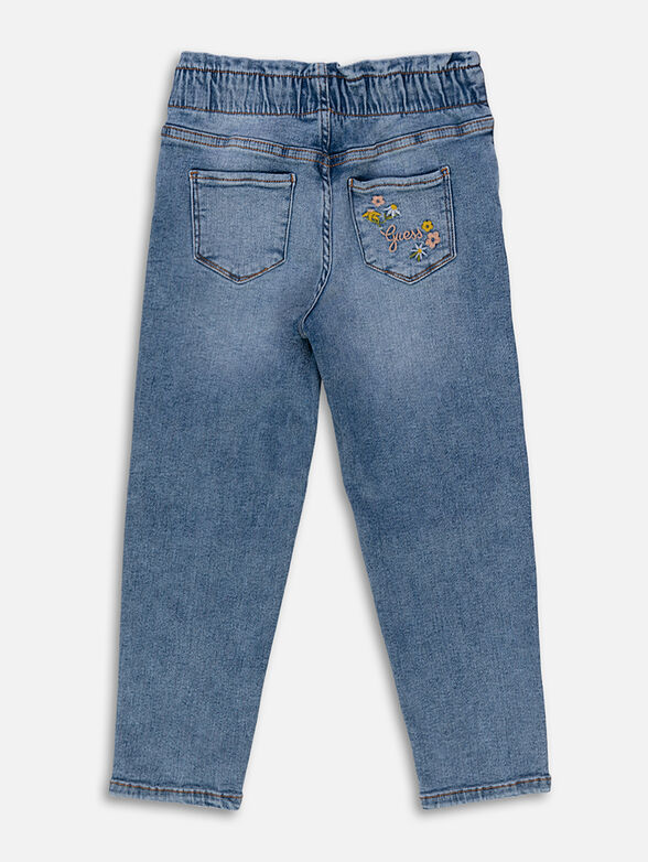 Blue jeans with multicolor embroideries - 2
