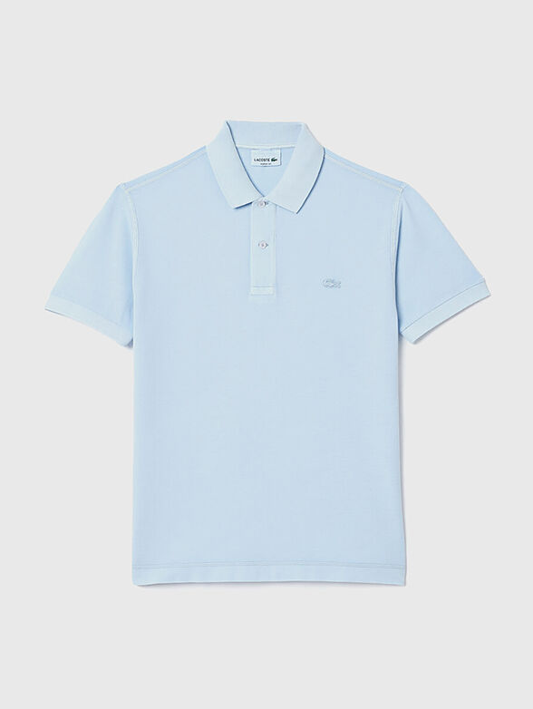 Unisex polo-shirt in blue colour - 1