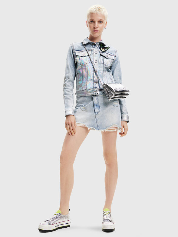 HARIKA grey jacket with accent detail - 2