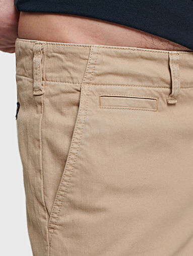 VINTAGE beige chino shorts - 4