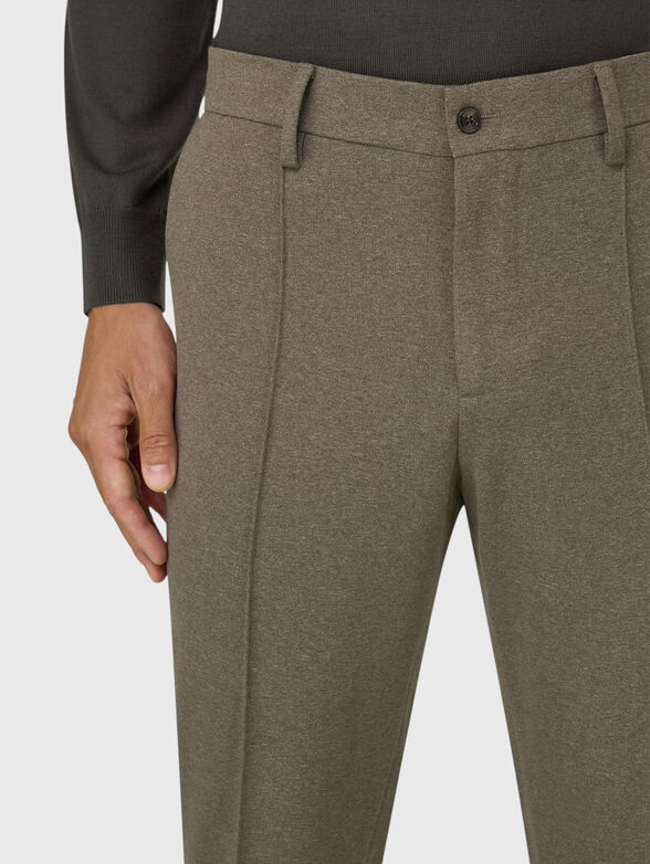 Cotton regular fit trousers - 4