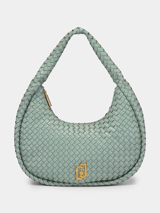 Хобо чанта с преплетена текстура - 1