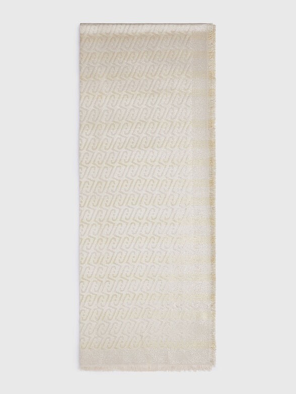 Jacquard scarf with a monogram print - 2