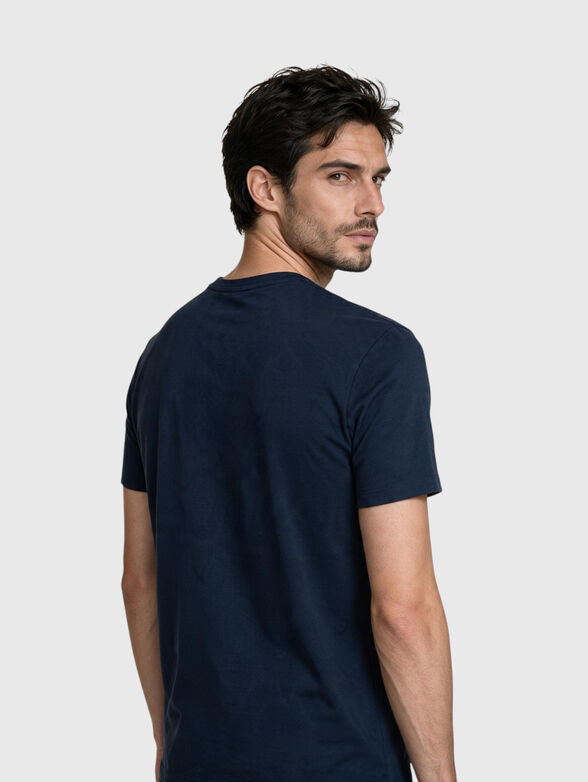 Dark blue cotton T-shirt - 3
