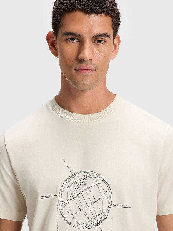 Cotton T-shirt with accent print - 4