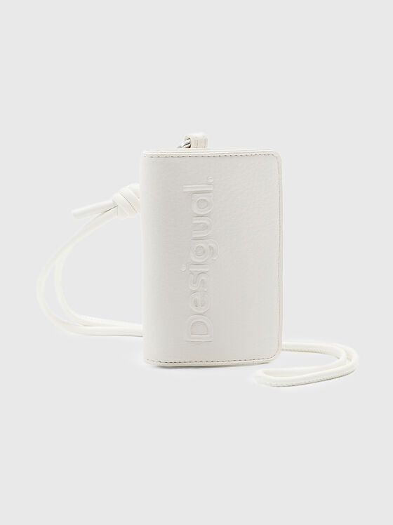 Бяло портмоне с релефно лого - 1