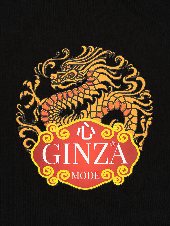 Black T-shirt with print - 5