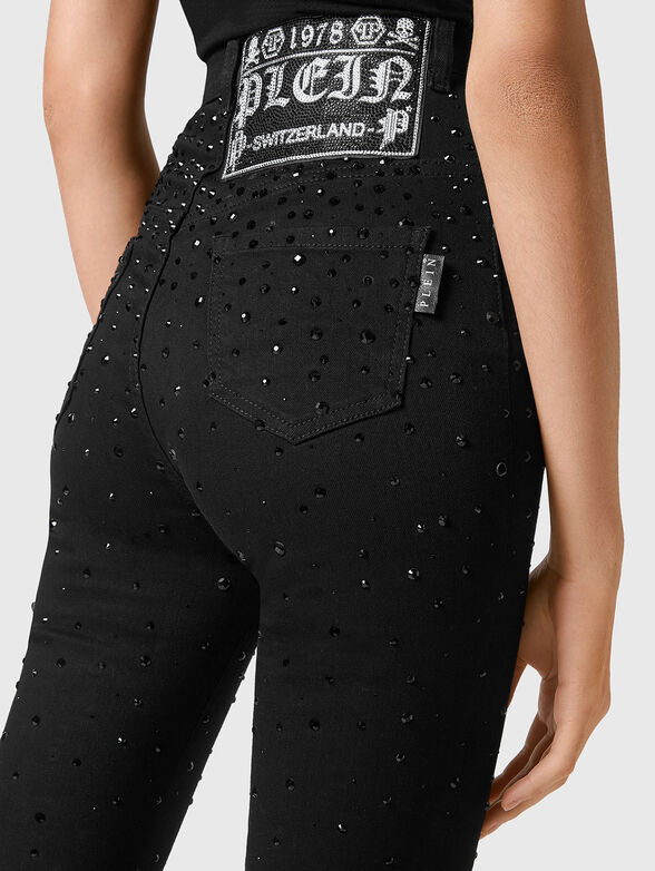 Black jeans with rhinestones - 3