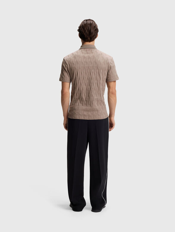 DUNIK cotton polo shirt with a jacquard pattern - 3