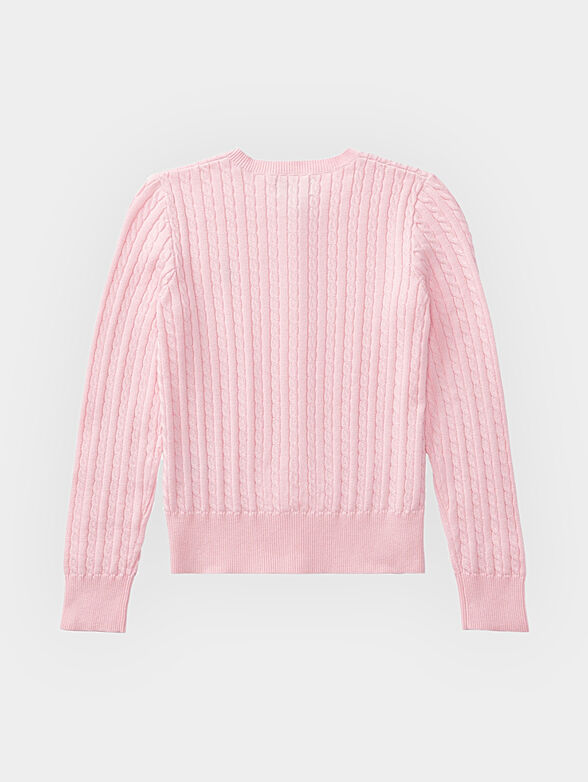 Pink cardigan with buttons - 2