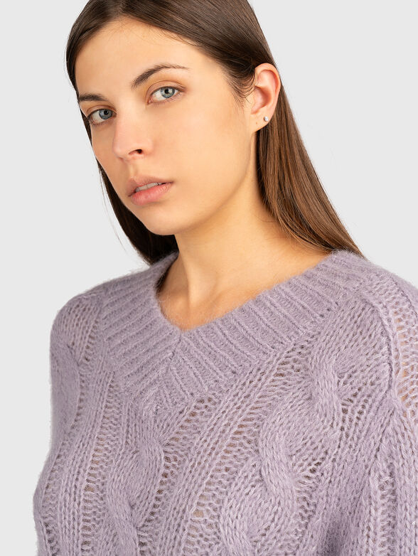 Knitted wool blend sweater - 3