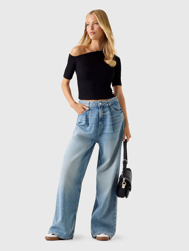 Wide leg relaxed jeans - 4