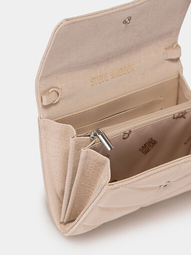 BASHA-C beige purse with logo accent - 4