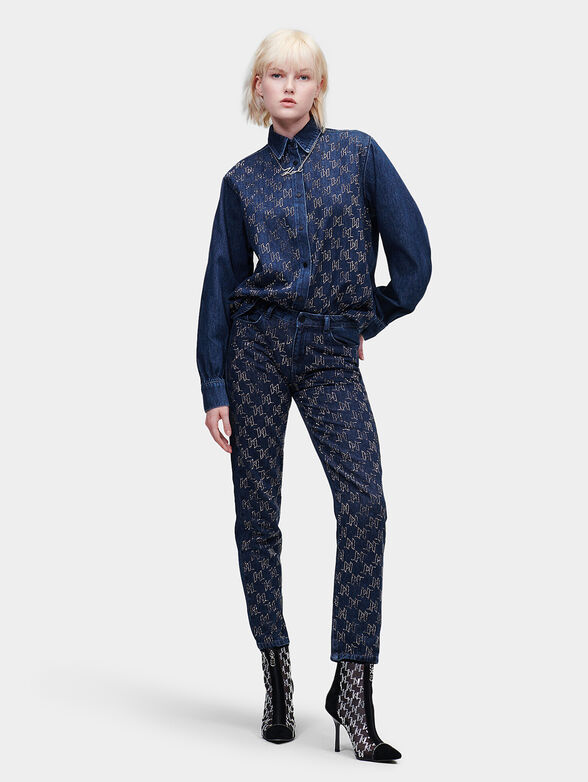 Jeans with rhinestones - 1