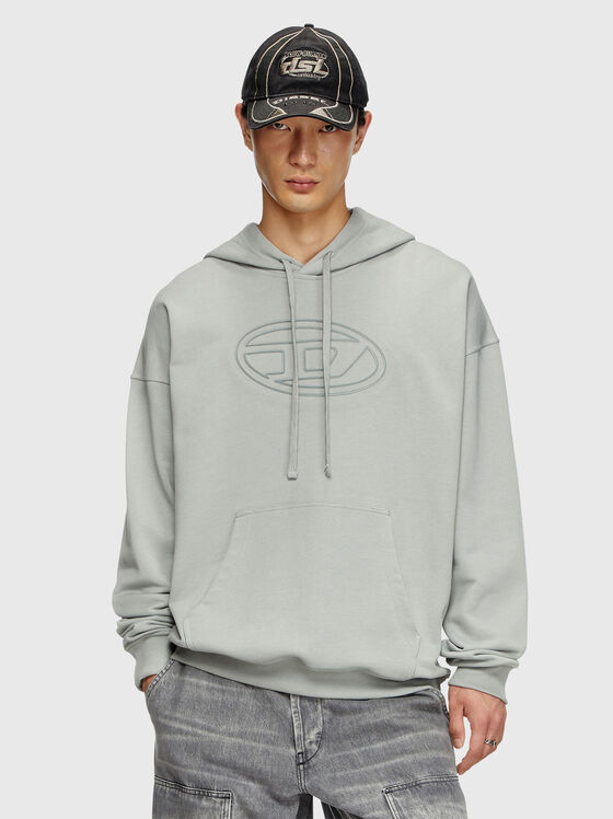 Суитшърт S-UMMER-BIGOVAL с качулка и лого детайл - 1