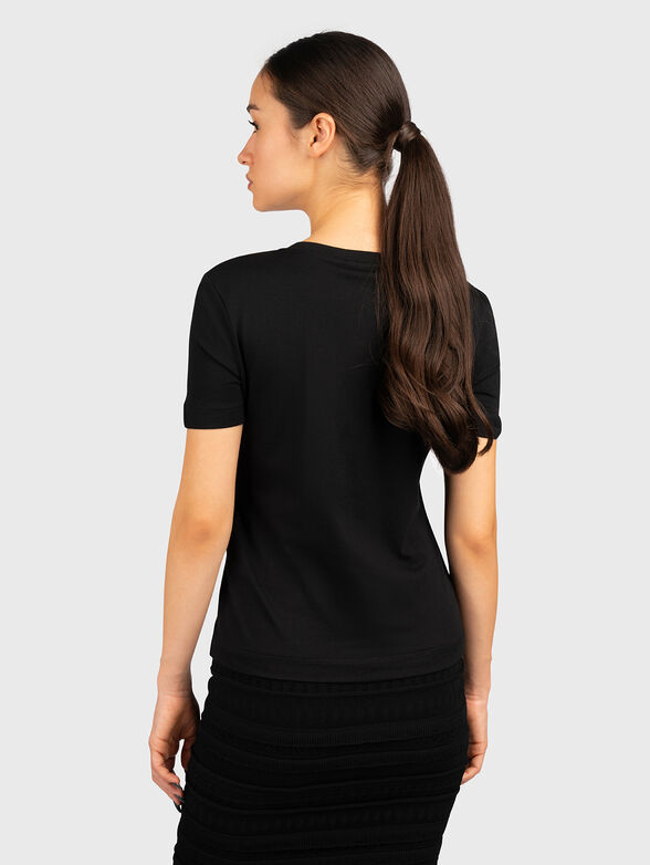 JENNIFER black T-shirt with rhinestones - 3
