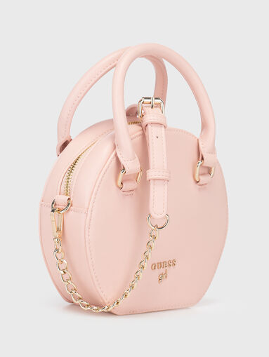 Round crossbody bag with logo accents - 4