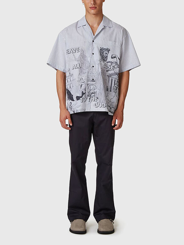 Striped shirt with print - 2