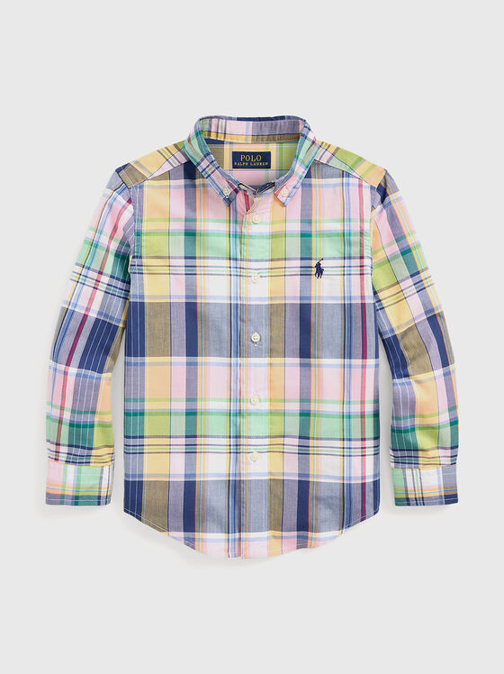 Shirt with accent check print - 1