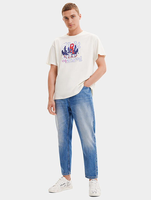 White T-shirt with print - 2