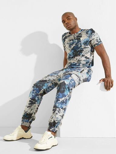 ROWLAND T-shirt with print in blue color - 4