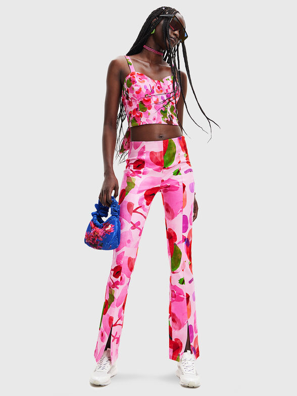 LYL-LACROIX top with accent back and print - 2