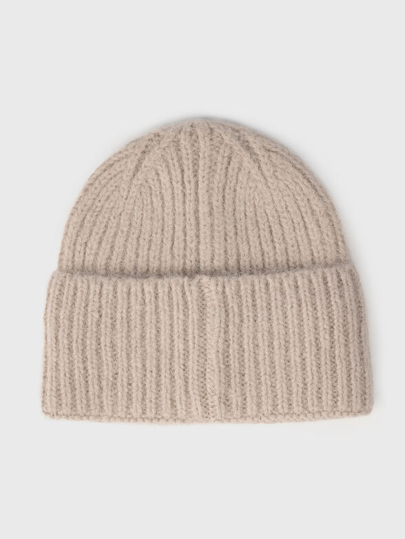 Knitted hat with contrast logo - 2