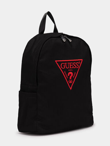 Black backpack with embroidered logo - 3