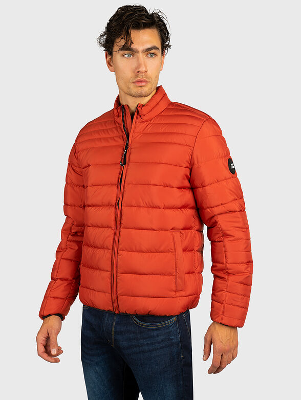 JACK black padded jacket with logo detail - 1