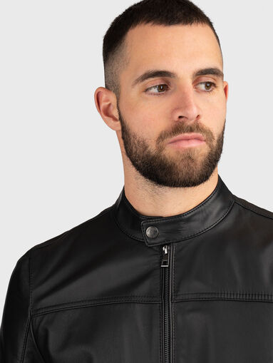 Leather with double zip - 3