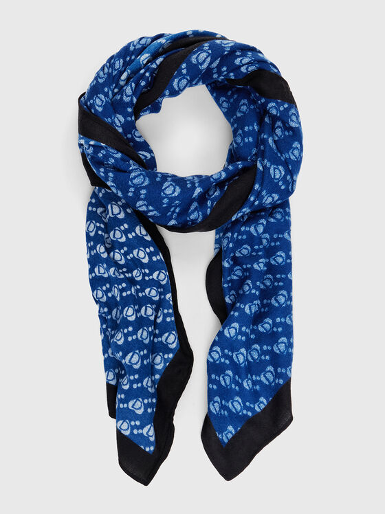 Multicolour scarf with logo print - 1