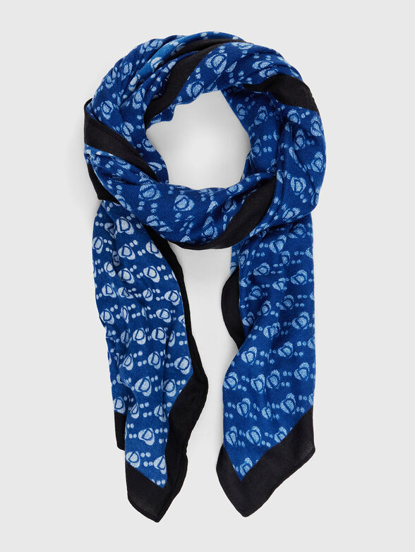 Multicolour scarf with logo print - 1