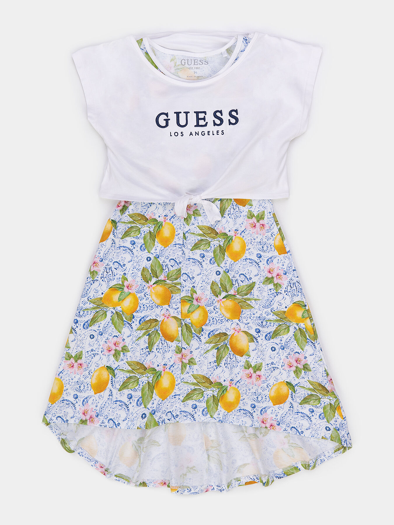 Lemon printed dress brand GUESS — Globalbrandsstore.com/en