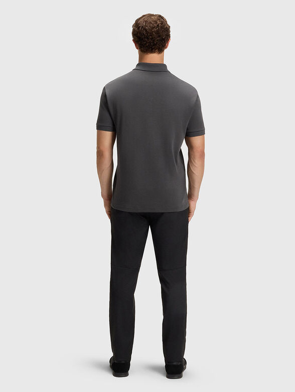 Grey polo shirt with logo - 3