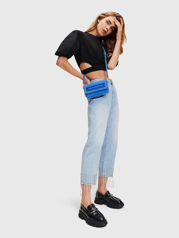 Top with cut-out elements and puff sleeves - 2