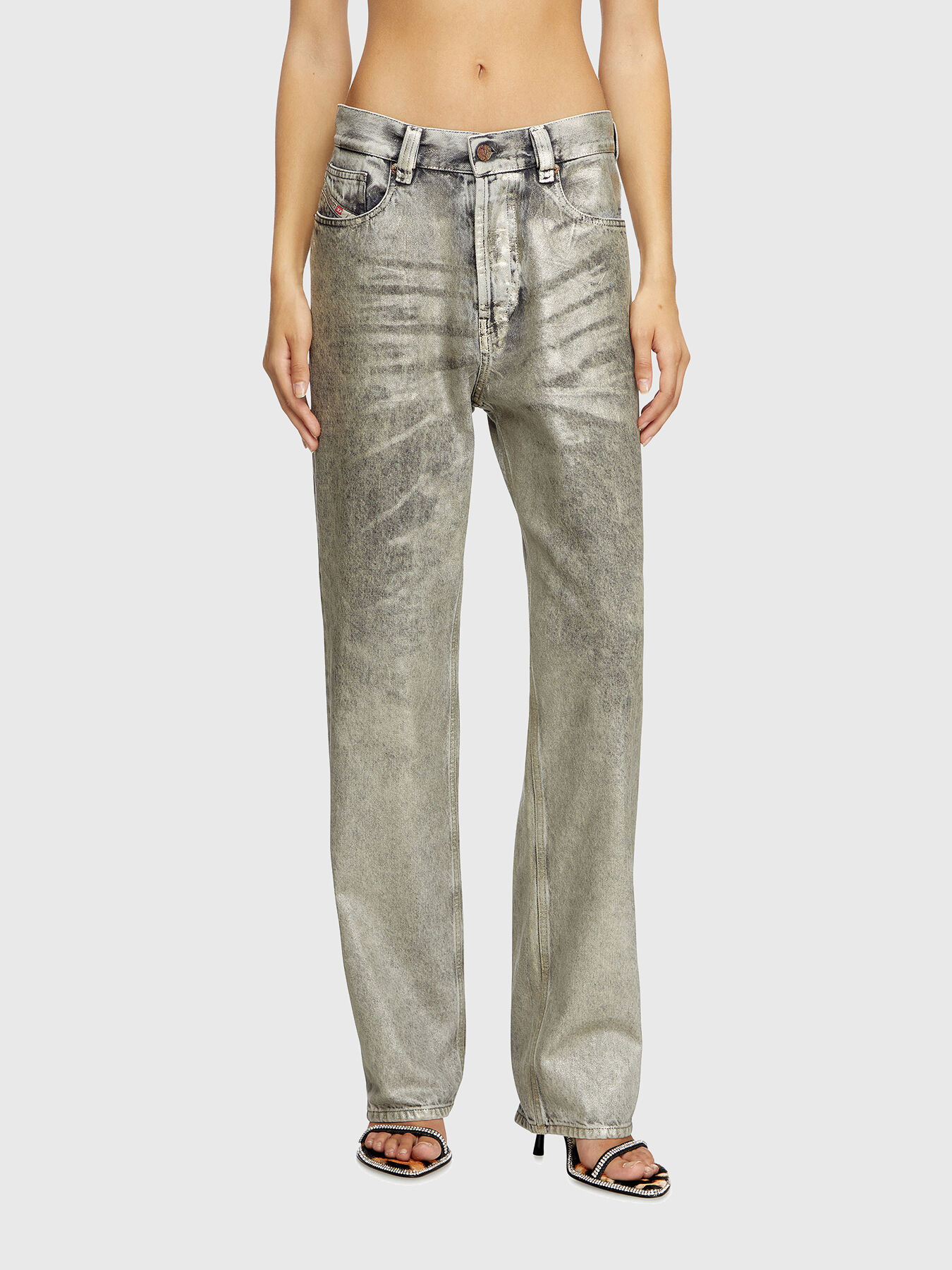 1988 D-ARK-S7 jeans with metallic effect brand DIESEL