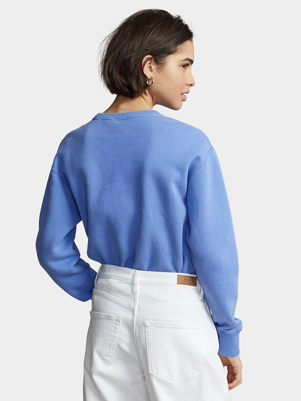 Blue sweatshirt with Polo Bear logo print - 3